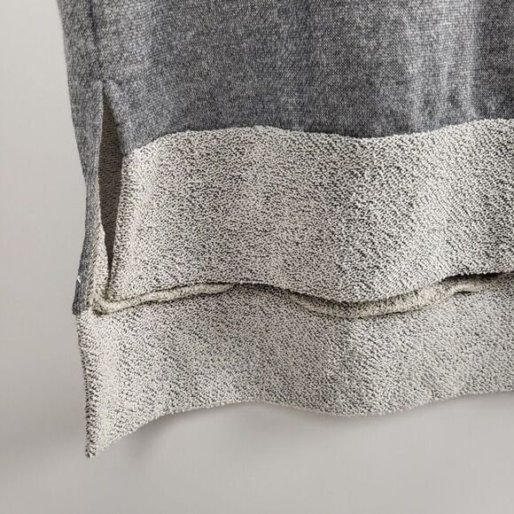 Red Lolly Tunic Sweater Medium Gray Flecked Cotton Blend USA Made High Low Hem - Picture 12 of 13